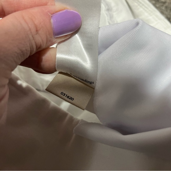 Soft Surroundings Womens Slim/Crop Capri Pants M Pull On Brightside White Note - Picture 13 of 14